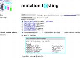 Ein Testlauf mit dem MutationTaster: Eingegeben wurde der Genname CFTR und ein Sequenzschnipsel, den man nach einer Entzifferung dieses Gens erhalten hat. Das Programm berechnet nun ...