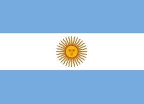 Die Flagge von Argentinien 