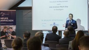 High-Tech-Gründerfonds und B.Braun-Stiftung hatten Anfang Dezember nach Stuttgart geladen, um elf Start-ups aus den Life Sciences vor Kapitalgebern zu präsentieren. Die Mittelständische Beteiligungsgesellschaft MBG Baden-Württemberg stellte die Räumlichkeiten zur Verfügung.