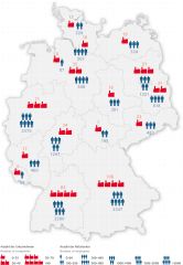 Dedizierte Biotechnologie-Unternehmen und ihre Mitarbeiter verteilt nach Bundesländern