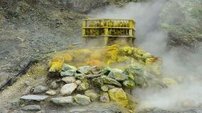 In einem solch unwirtlichen Lebensraum fühlen sich die Bakterien wohl: der Solfatara-Vulkan in Italien.